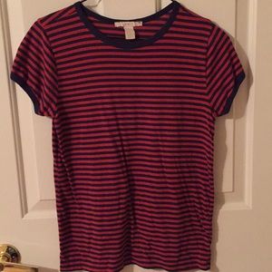 Red-and-blue striped top ✨